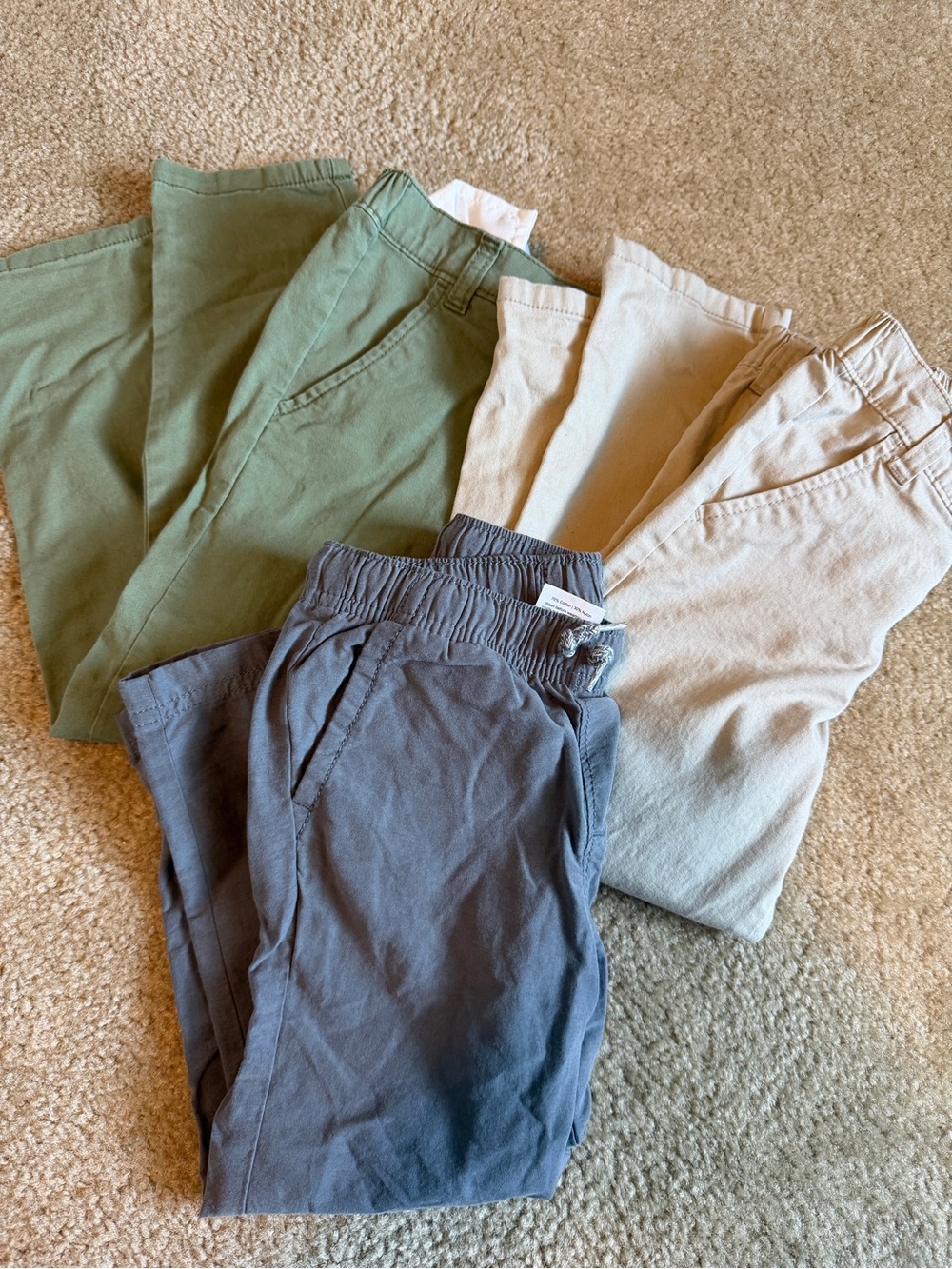 Old Navy Kids Bottoms in Green, Grey, and Cream